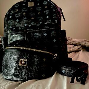 MCM Stark Bag belt And Crossbody bag bundle